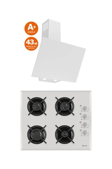 Ferre MEGA PLUS SERİSİ 2'Lİ CAM ANKASTRE SET ( 1140B-D078SA ) ürün görseli 1