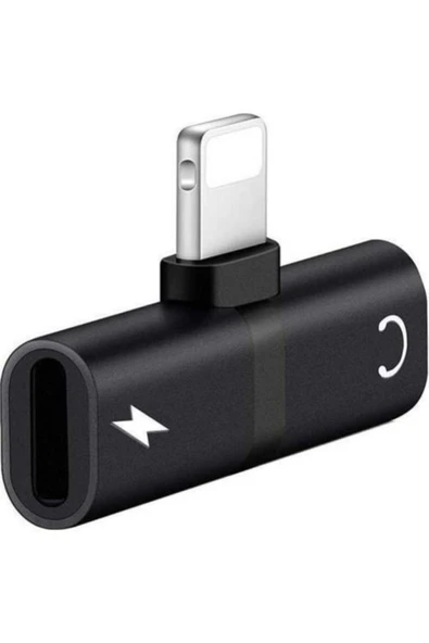 US TECHNOLOGY Iphone Uyumlu Lighting (KARE GİRİŞ) Kulaklık Ve Şarj Çoklama Başlık Adaptör ürün görseli 1