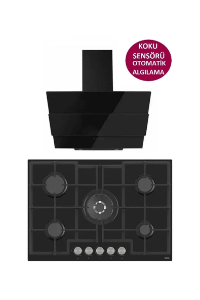 Ferre MEGA PLUS SERİSİ 2'Lİ CAM ANKASTRE SET ( ED035-SMRCW600 ) ürün görseli 1