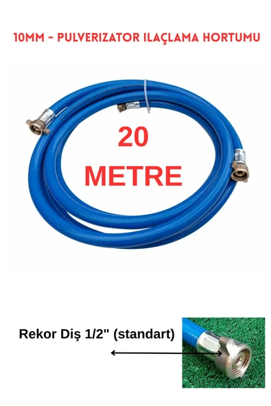 F&S Yazıcı Ticaret Pulverizator İlaçlama Hortumu 20 Metre 10mm Hortum - 1/2" Rekorlu Şekilde Gelecektir ! ürün görseli 1