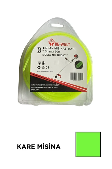 Be-welt Tırpan Kare Misina- 3.0mm 50 Metre - Yüksek kalite ürün görseli 1
