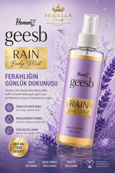 hommlife GEESB RAIN BODY MIST VÜCUT PARFÜMÜ 100 ML ürün görseli 1
