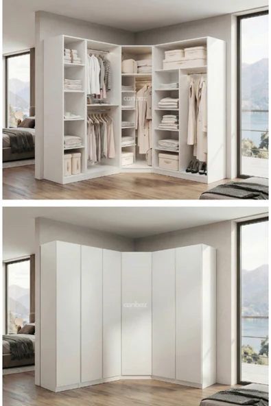CANBAZ FURNİTURE Mira modüllü köşe 6 MDF kapaklı ürün görseli 1
