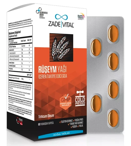 Zade Vital Ruşeym Yağı 500 mg 60 Kapsül ürün görseli 1
