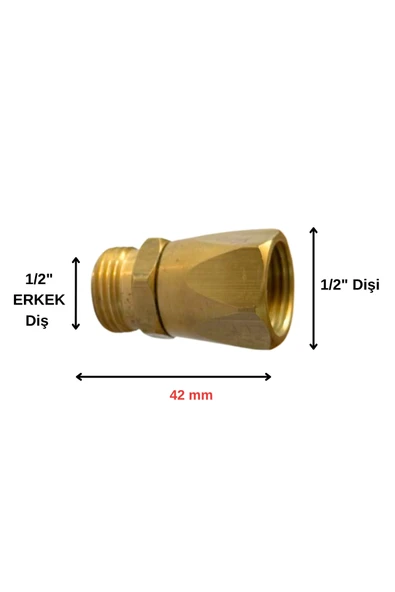 F&S Yazıcı Ticaret Döner Nipel Düz 1/2" ürün görseli 1