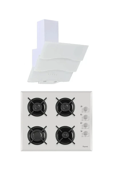 Ferre MEGA PLUS SERİSİ 2'Lİ CAM ANKASTRE SET ( 1140B-BSPR600 ) ürün görseli 1
