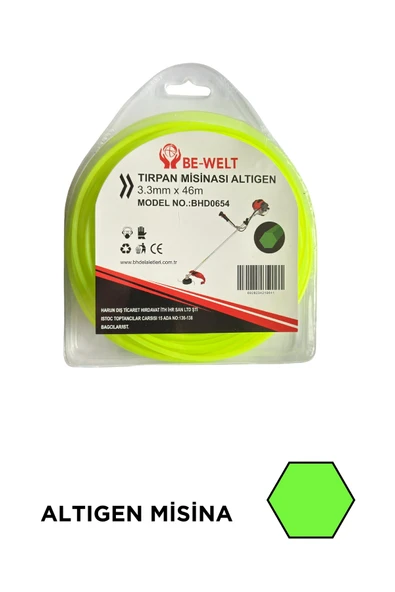 Be-welt Tırpan Altıgen Misina- 3.3mm 46 Metre - Yüksek kalite ürün görseli 1
