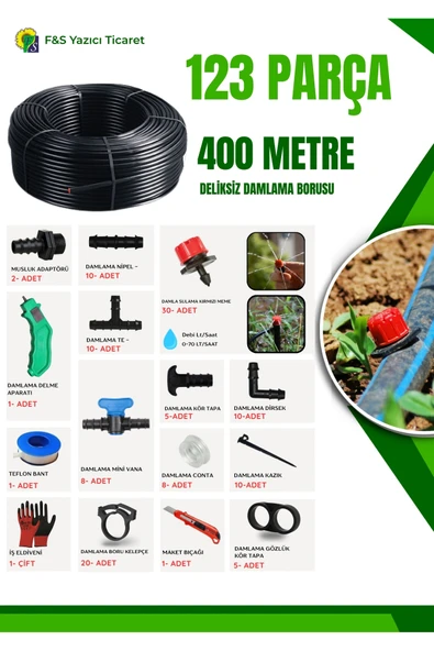 Sertsan 400 Metre Damlama sulama seti - 113 parça ürün görseli 1
