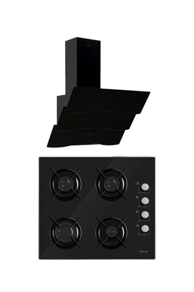 Ferre MEGA PLUS SERİSİ 2'Lİ CAM ANKASTRE SET ( 2140S-D023 ) ürün görseli 1