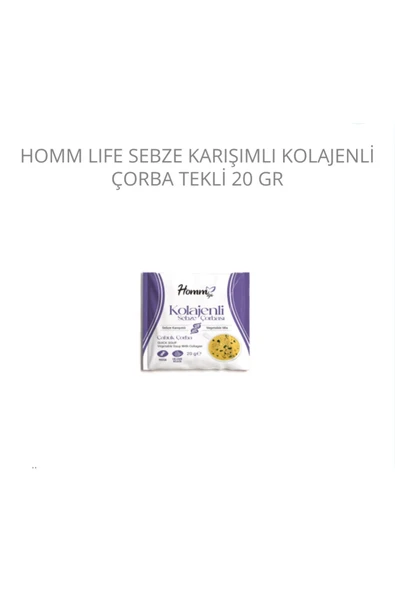 Homm Bitkisel HOMM LIFE SEBZE KARIŞIMLI KOLAJENLİ ÇORBA TEKLİ 20 GR ürün görseli 1