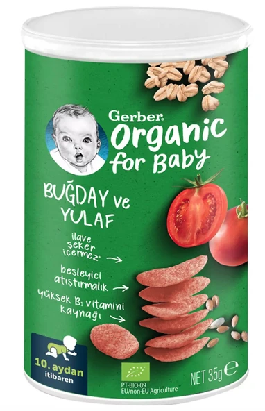 Gerber Organik Buğday ve Yulaflı Domates, Havuç, Soğanlı Püre 35 gr ürün görseli 1