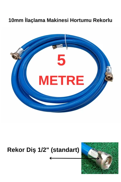 SEL 10 mm Rekorlu Pülverizatör Basınçlı ilaçlama Hortumu - 5 METRE - (90 Bar) 3/8" 10 (Yüksek Kalite) ürün görseli 1