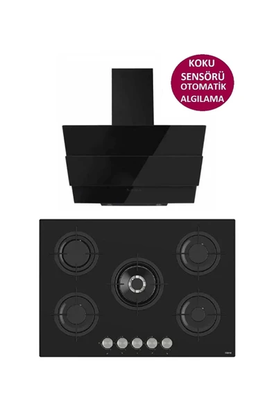 Ferre MEGA PLUS SERİSİ 2'Lİ CAM ANKASTRE SET ( RS035-SMRCW600 ) ürün görseli 1