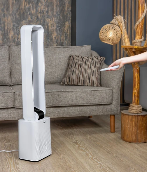 Zilan ZLN1085 Kule Tipi Vantilatör | Uzaktan Kumanda | Geniş Salınım |12 Hız Ayarı Diğital Fan ürün görseli 1