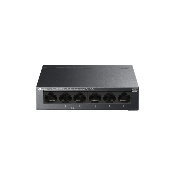 TP-LINK LS106P 6PORT 10/100 YÖNETILEMEZ POE SWITCH ürün görseli 1