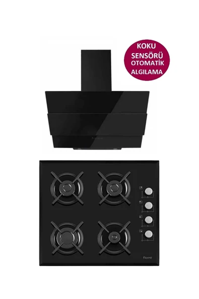 Ferre MEGA PLUS SERİSİ 2'Lİ CAM ANKASTRE SET ( S1140-SMRCW600 ) ürün görseli 1