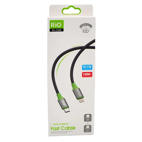 Type-C to Lightning Kablo 1m  27W Hızlı Şarj ve Veri Aktarımı ürün görseli 1