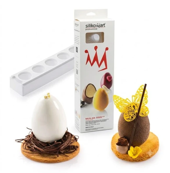 Silikomart MUL3D EGG 100 - Profesyonel 3D Yumurta Formlu Silikon Kalıp Seti ürün görseli 1