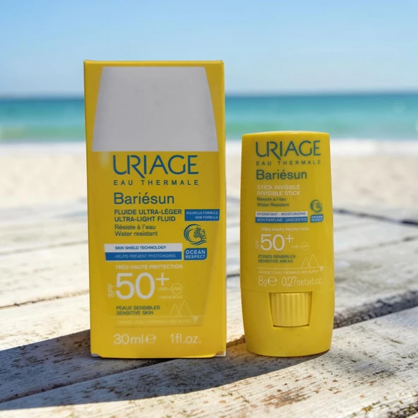 Uriage Bariesun Ultra Light Fluid Hassas Ciltler İçin SPF50+ 30ml. (Stick Hediyeli) ürün görseli 1