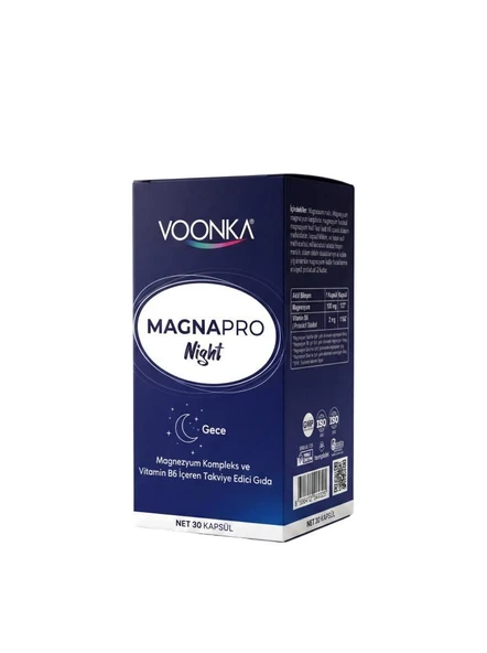 Voonka MagnaPro Night 30 Kapsül Magnezyum ürün görseli 1