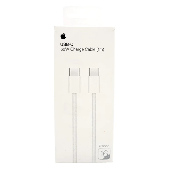 Apple USB-C 60W 1 Metre Şarj Kablosu iPhone 16 Pro Max Hızlı Şarj ürün görseli 1