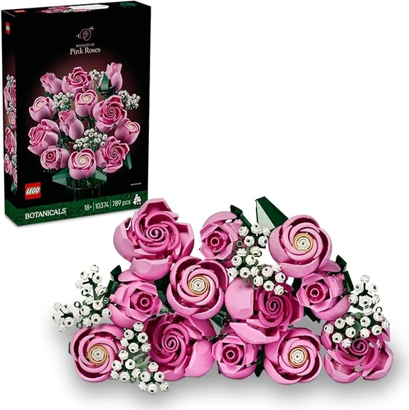 LEGO 10374 Botanicals Pembe Gül Buketi ürün görseli 1