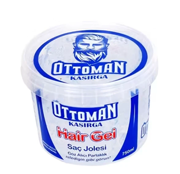 Ottoman Kasırga Ekstra Sert Saç Jölesi 750 ml Şeffaf Güçlü Tutuş Saç Şekillendirici ürün görseli 1