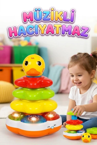 Işıklı ve Sesli Hacıyatmaz Eğitici Kule - Motor Becerisi Geliştiren Eğlenceli Oyuncak ürün görseli 1
