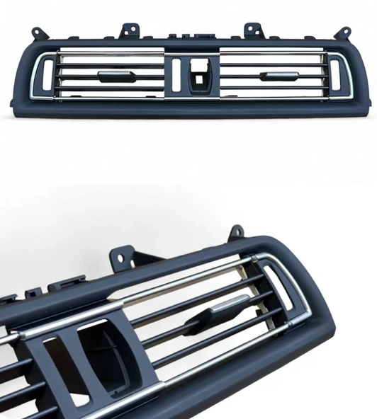 Bmw F10 +LCI Klima Kalorifer Izgarası Ön Orta Komple Nikelajlı Piano Siyah 64229166885 SYH ürün görseli 1