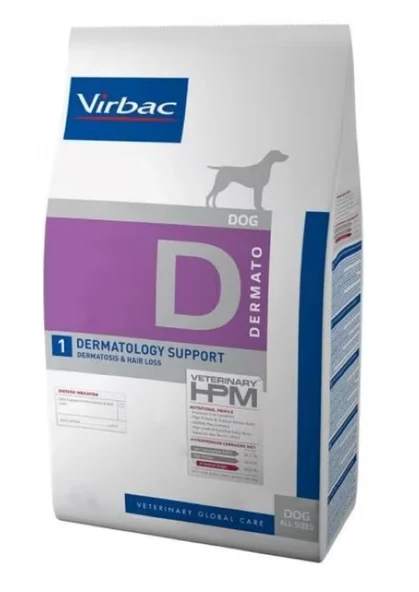 Virbac Veterinary HPM D1 Dog Dermatology Support Yetişkin Köpek Maması 3 Kg ürün görseli 1
