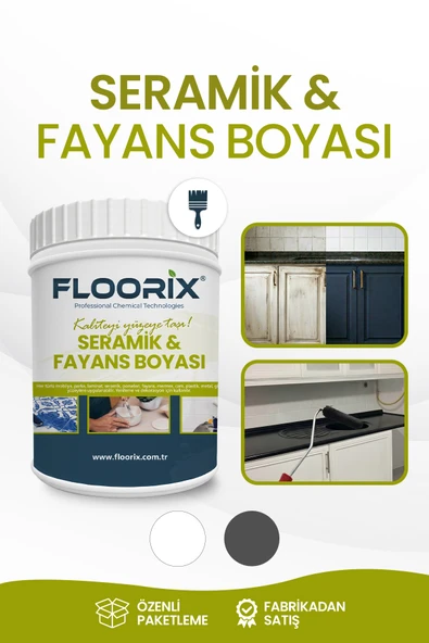 Floorix Seramik ve Fayans Boyası 1 kg Beyaz ürün görseli 1