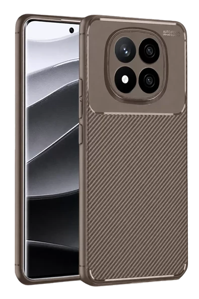 Newface Xiaomi Redmi Note 14 Pro 4G Kılıf Auto Focus Karbon Kapak - Gri ürün görseli 1