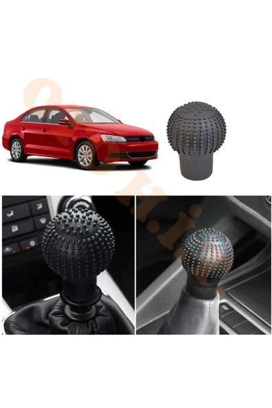 OTO H.İ.T. VOLKSWAGEN JETTA 11-14 MANUEL UYUMLU VİTES KILIFI MASAJLI MAT SİYAH ürün görseli 1