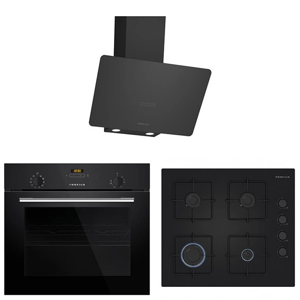 PROFİLO STAR ANKASTRE SET SİYAH ( FRMA234S+OE36K6P10D +DVK6J469 ) ürün görseli 1