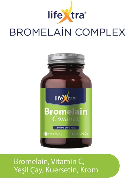 LifeXtra Bromelain Complex Takviye Edici Gıda 30 Kapsül ürün görseli 1