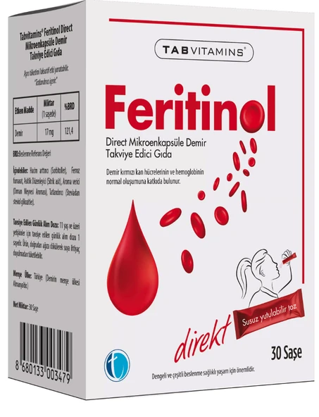 Tabvitamins Feritinol 30 Saşe ürün görseli 1