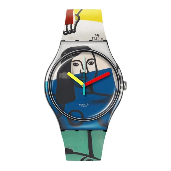 SUOZ363 Swatch Leger's Two Women Holding Flowers Unisex Kol Saati SUOZ363 ürün görseli 1