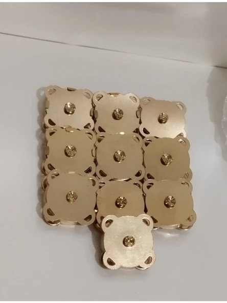 Orhan Çanta 10 Adet Dikmeli Çanta Mıknatısı 18MM Gold ürün görseli 1