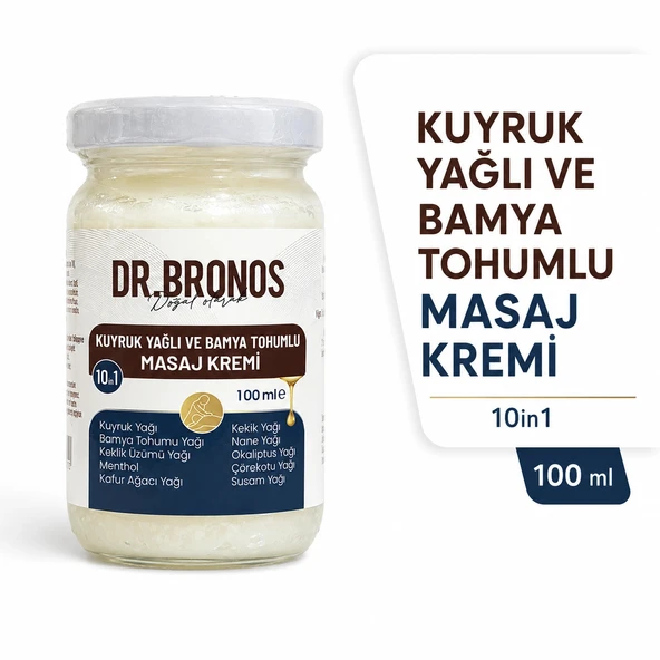 DR.BRONOS Kuyruk Yağlı ve Bamya Tohumlu Krem100 ml | Kekik, Nane, Okaliptus, Çörek Otu, Keklik Üzümü ürün görseli 1