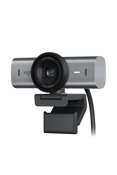 Logitech MX BRIO Ultra HD 4K Gizlilik Kapaklı ve Mikrofonlu Yayın Web Kamerası - Koyu Gri ürün görseli 1