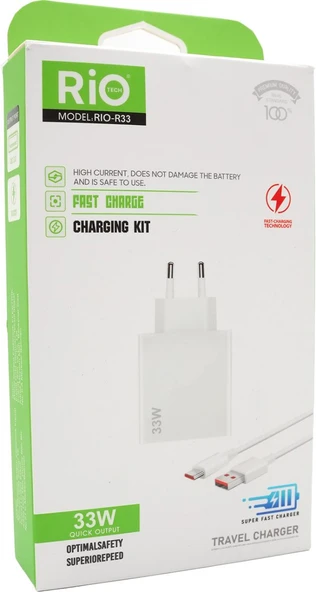 Hızlı şarj adaptörü USB / TYPE-C Kablo Seti ürün görseli 1