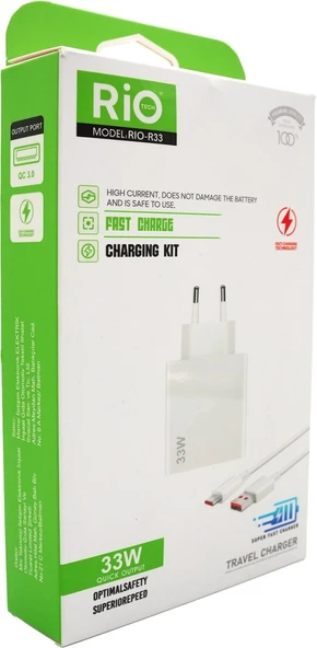 Hızlı şarj adaptörü USB / TYPE-C Kablo Seti - Resim 2