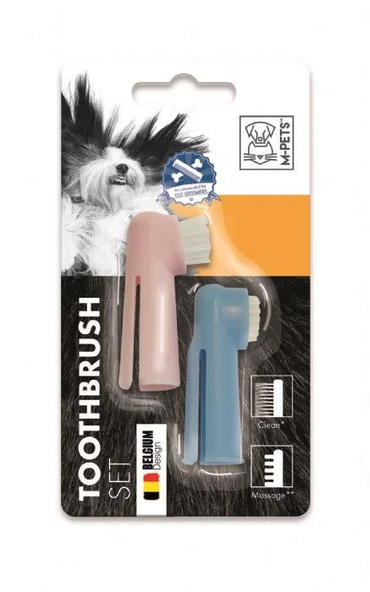 M-PETS TOOTHBRUSH PARMAK DİŞ FIRÇASI 2Lİ ürün görseli 1