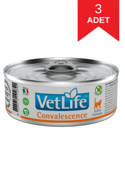 Vet Life Convalescence Feline Formula Kedi Yaş Maması 85 Gr X 3 Adet ürün görseli 1
