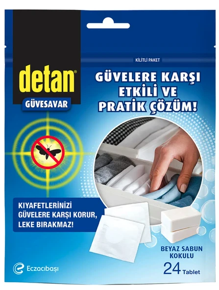 Detan Güvesavar Beyaz Sabun Kokulu 24 Adet ürün görseli 1