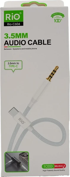 Type-C Audio ses kablosu dayanıklı tasarım ve yüksek ses kaliteli ürün görseli 1