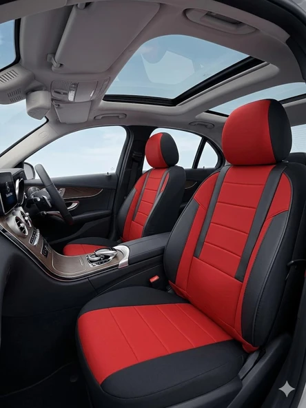 Veloce Kırmızı Serisi ALFA Romeo 147 İle Uyumlu Koltuk Kılıfı Tam Set ürün görseli 1