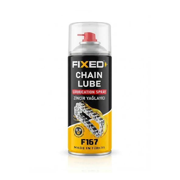 Fixed F167 Zincir Yağlama Spreyi 400 ml - Motosiklet, Bisiklet ve Endüstriyel Zincir Yağı ürün görseli 1