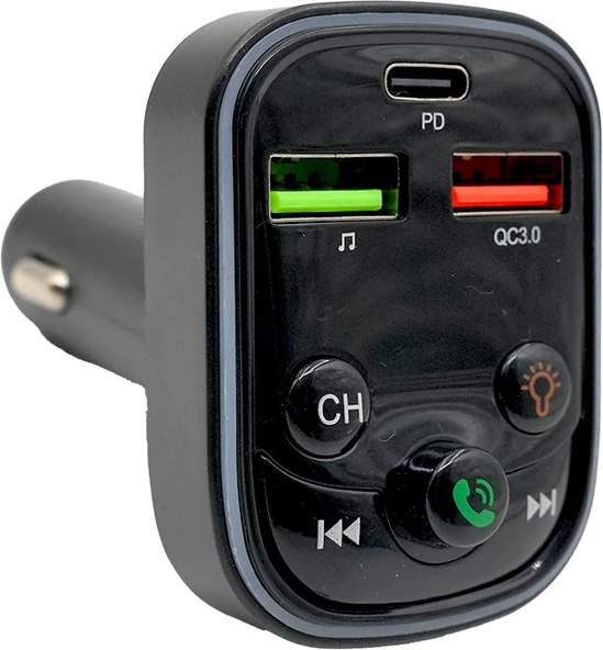 Hızlı Şarj ve Bluetooth Destekli Çok Fonksiyonlu Araç Şarj ve FM Verici ürün görseli 1