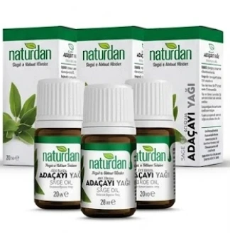 Saf(1.Kalite) %100 Saf Adaçayı(Pure Sage Oil) yağı 20 ml 3 lü set ürün görseli 1